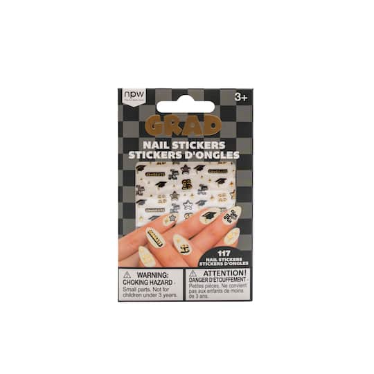 Graduation Nail Stickers, 117ct.